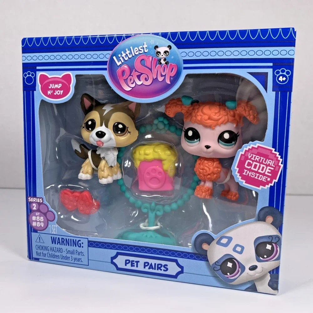 Littlest Pet Shop G7 Series 2 Pet Pairs #88 Husky #89 Poodle 